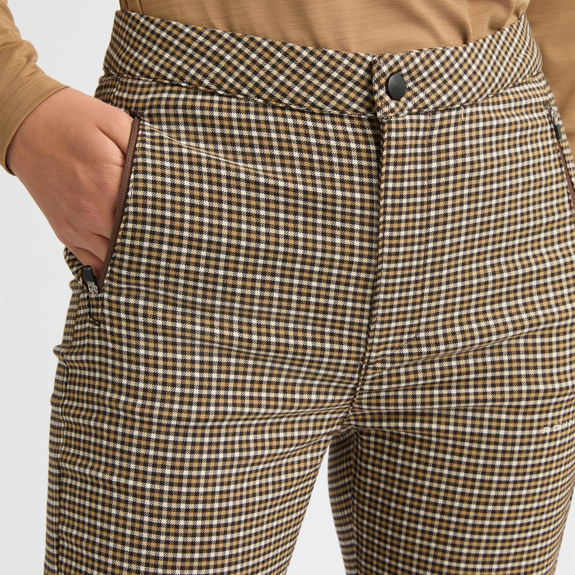 Rohnisch Jess Yarndye Ladies Golf Pants Minicheck Brown